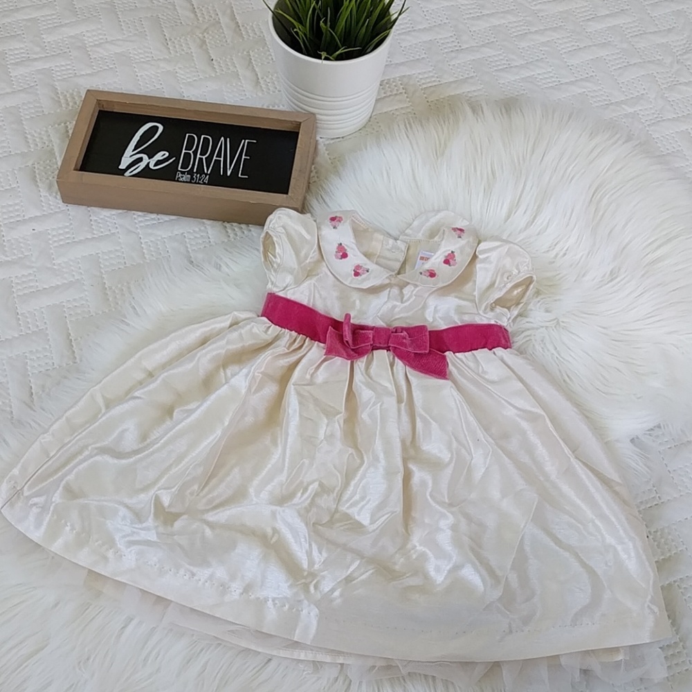 Gymboree dress with pink velvet bow